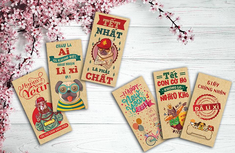 New envelops of lucky money are designed with funny images and not all red any more!