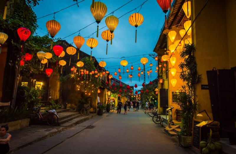Colorful Lit-up Lanterns in Hoi An, Vietnam