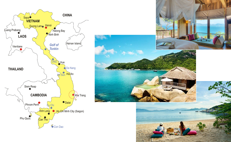 6-Day Nha Trang Luxury Honeymoon Package Map